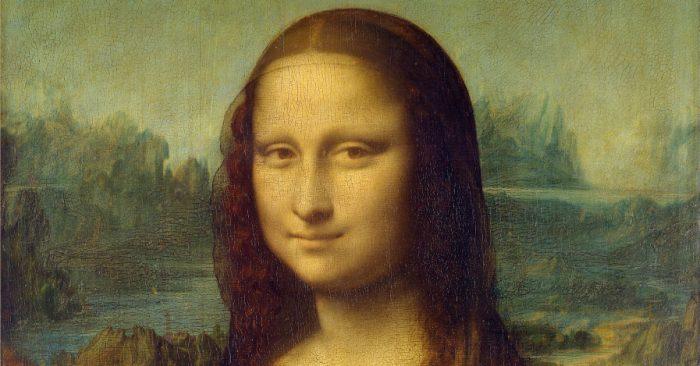 Bức tranh Mona Lisa hiển thị kỹ thuật Sfumato đặc trưng, nụ cười và ánh mắt bí ẩn của chủ thể